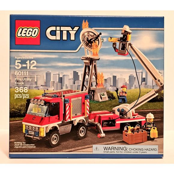 FIRE UTILITY TRUCK Lego City LEGO Set #60111 NEW Sealed RETIRED Unopened - Picture 1 of 15